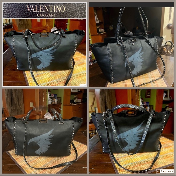 Valentino ROCKSTUD 3 /Way💥SUPER GORG BOLD SEXY ELEGANT💥Large 13” - Picture 7 of 16